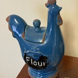 Blue Rooster Flour Canister